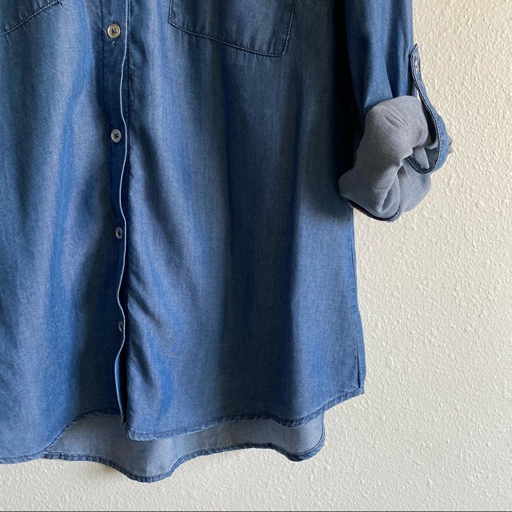 NY&Co Soho Jeans Chambray Shirt Size M - Picture 8 of 8